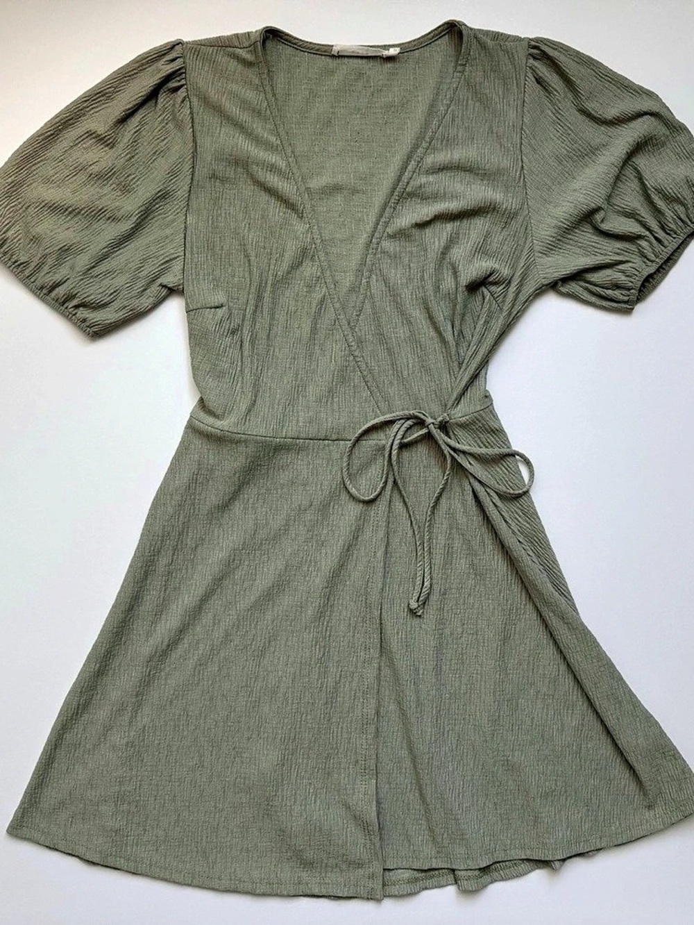 Lush Sage Green Wrap Mini Dress Size Small